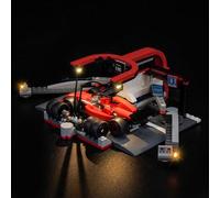 Set di luci a LED pit compatibile con Lego F1 Stop & Pit Crew con Ferrari Car 60443 (senza modello), illuminazione decorativa
