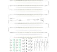 "Set di luci a LED ultra luminose da 20W Cefrank per scaffali - 8 strisce da 30 cm 2000 lm flessibili e durevoli per librerie armadi dispensa (Bianco Caldo)"