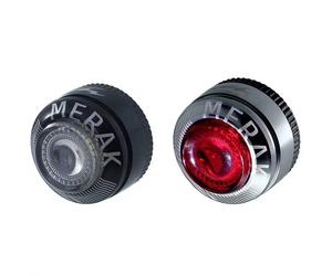 Set di Luci bici anteriore e posteriore usb Moon Merak C1 Argenté