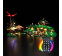 Set di luci con telecomando compatibile con Lego 10354 The Shire (non modello), kit di luci a LED compatibile con Lego The Shire 10354 Modello di mattoni