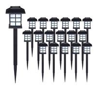 Set di luci da percorso a LED da 18 pezzi nero