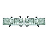 Set di luci design T4, DRAGON LIGHTS 90-03 VETRO TRASPARENTE/CROMO