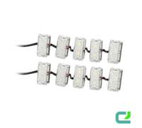 HELLA 2PT 980 789-851 LED-Kit luce guida diurna, LEDayFlex II, 12V, rettangolare, Montaggio, interno, colore diffusore luce cristallino, Cavo 2800mm, Frontale d. veicolo, Serie / Kit