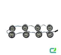 HELLA 2PT 177 696-761 LED-Kit luce guida diurna, LEDayFlex, 24/12V, rotondo, Montaggio, interno, colore diffusore luce cristallino, Cavo 120mm, Frontale d. veicolo, Serie / Kit