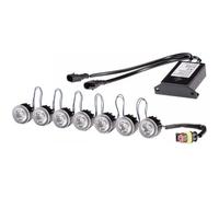 HELLA 2PT 010 458-741 LED-Kit luce guida diurna, LEDayFlex, 12/24V, rotondo, Montaggio, interno, colore diffusore luce cristallino, Cavo 120mm, Frontale d. veicolo, Serie / Kit