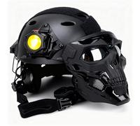 Set di Luci di Segnalazione per Casco FAST PJ High Cut Bump, Involucro per Casco NVG, Cuffie Tattiche con Cancellazione del Rumore per Airsoft Paintball Cosplay