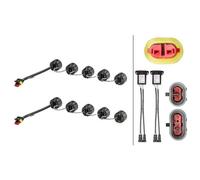 HELLA 2PT 010 458-711 LED-Kit luce guida diurna, LEDayFlex, 12/24V, rotondo, Montaggio, interno, colore diffusore luce cristallino, Cavo 120mm, Frontale d. veicolo, Serie / Kit