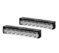 HELLA 2PT 980 860-801 LED-Kit luce guida diurna, LEDayLine 15, 12V, rettangolare, Montaggio, interno, colore diffusore luce cristallino, Cavo 2800mm, Frontale d. veicolo, Kit
