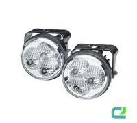 HELLA 2PT 009 599-811 LED-Kit luce guida diurna, 90mm, 24/12V, rotondo, Montaggio, esterno, colore diffusore luce cristallino, Frontale d. veicolo/Frontale d. veicolo