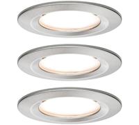 Set Di Luci Incassate Paulmann 93494 Nova Per Bagno 18W IP44 In Ferro Spazzolato