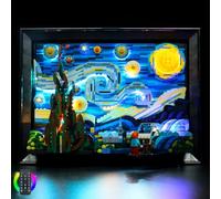 Set di luci LED compatibile con il set di costruzione Starry Night di Lego (modello Lego non incluso), set di luci a LED fai-da-te con telecomando per 21333 Vincent Van Gogh, luci giocattolo creative
