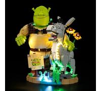 Set Di Luci LED Compatibile Con Shrek, Ciuchino e Gatto con gli Stivali | Compatibile Con LEGO Shrek, Donkey & Puss in Boots 72423 (Modello Non Incluso)