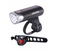 Set di luci per bici anteriori e posteriori Cateye EL135 e ORB, alimentate a batteria