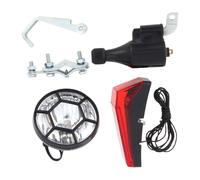 Set di luci per bicicletta a dinamo con cablaggio incluso Fanale posteriore