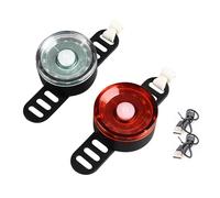 Set di Luci per Bicicletta LED Rosse e Bianche Ricaricabili Via USB E8N75572