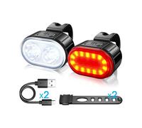 Set di luci per bicicletta, luci super luminose, facile installazione, impermeabili IPX5, LED anteriori e posteriori