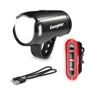 Set di luci per bicicletta ricaricabili Energizer, luce anteriore e luce posteriore per pedalate notturne, confezione da 2