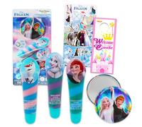 Set di lucidalabbra Frozen, con 2 tubetti di lucentezza, 2 bacchette, 2 vasetti, adesivi e altro ancora, kit Anna ed Elsa