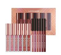 Set di Lucidalabbra Opaco Idratante, FantasyDay 12 Pcs Rossetto Matte Lunga Durata Liquido Kit Rimpolpante Tinta Labbra - Compleanno Trucco Regalo Rossetti lipstick Lipgloss Makeup per Donna Ragazze