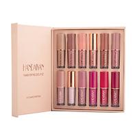 Set di Lucidalabbra Opaco Idratante, FantasyDay 12 Pcs Rossetto Matte Lunga Durata Liquido Kit Rimpolpante Tinta Labbra - Compleanno Trucco Rossetti lipstick Lipgloss Makeup per Donna Ragazze