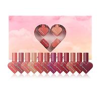 Set di Lucidalabbra Opaco Idratante, FantasyDay 12 Pcs Rossetto Matte Lunga Durata Liquido Kit Rimpolpante Tinta Labbra - Compleanno Trucco Regalo Rossetti lipstick Lipgloss Makeup per Donna Ragazze