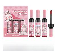 Set di lucidalabbra per eyeliner per labbra | Rossetto liquido impermeabile a 3 colori - Coppa antiaderente, bottiglia di vino, forniture di bellezza per viaggi o appuntamenti