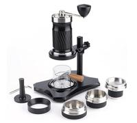 Set di macchine per caffè espresso manuali portatili, pressione 9-12 bar, serbatoio dell'acqua da 100 ml, funzionamento a manovella, ideale per campeggio, cappuccino e latte macchiato all'aperto