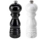 Set di macina sale e pepe migliorato da 7 pezzi in bianco e nero per cucine moderne (più venduto)