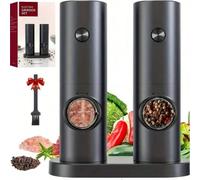 Set di macinasale e macinapepe elettrico, macinaspecie regolabile, macinapepe automatico, macinapepe riutilizzabile per cucina, campeggio, picnic, accessori da cucina Set da 1 pezzo,set da due pezzi,N