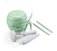 Set di macinazione multifunzione per alimenti per bambini, 6 in 1, con spremiagrumi, filtro, ciotola, materiale per uso alimentare, design impilabile (verde)