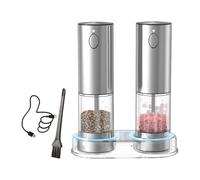Set di macinini automatici per sale e pepe con texture selezionabile e macinino di ricarica ricaricabile ad alta efficienza