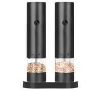 Set di macinino elettrico con sale e pepe - Mölinillo ricaricabile 10 x 7 x 19,5 cm con luce LED | Mölinillo automatico al sale e pepe per cucina, ristorante, barbecue, macinino per condimenti p