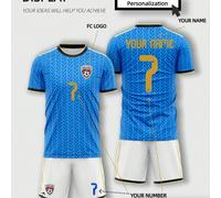 Set di maglia da calcio della nazionale italiana per i Mondiali 2026, composto da 2 pezzi, colore blu casa, personalizzabile con nome e numero, uniforme sportiva traspirante L,M,S,XL,XS,XXLTessuto in