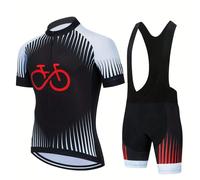 Set di maglia e pantaloncini da ciclismo professionali con design INEOS Team, imbottitura in schiuma ad alta densità sulla seduta, top smanicato abbinato a camicia a maniche corte utility, abbigliamen