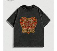 Set di magliette lavate di nuova per uomo taglia grande, in cotone a maniche corte, stile di strada con motivi interessanti di band emo, basket, vestiti economici, Manfinity, Never Broke Again, Friend