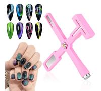 Set di magneti 5 in 1 Cat Eye, multifunzione per unghie, con occhi di gatto, magnetici per unghie, accessori per unghie e occhi di gatto (rosa)