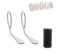 Set di magneti a occhio di gatto, multifunzionali, per unghie, con 2 clip in ferro, professionale, per nail art, nail art, nail art, per casa, salone, studio, fai da te