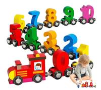Set di magnetico, giocattolo del magnetico, per tutti i piccoli | Giocattoli educativi in legno, attività di apprendimento dei treni di numeri per ragazzi e ragazze