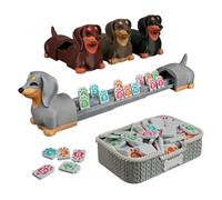 Set di Mahjong - Giocattolo strategico da scrivania stampato 3D per sviluppare abilità cognitive, supporto personalizzato a forma di cane con scatola di immagazzinaggio integrata, numeri M