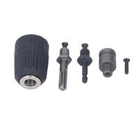Set di mandrini for trapano a mano Mandrino autoserrante con filettatura ad alta precisione in lega ABS da 2-13 mm con adattatore 3 pezzi for la lavorazione del legno