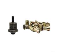 Set di mandrini per rivetti con testa in alluminio M5 M6 M8 M10 e inserti filettati in acciaio zincato per punte di ricambio per rivettatrice manuale (M5)