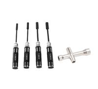 Set di manici per dadi esagonali, set di chiavi a brugola RC con inserti a bussola a croce, cacciavite a impugnatura lunga da 4,0 mm, 5,5 mm, 7,0 mm e 8,0 mm per la riparazione di