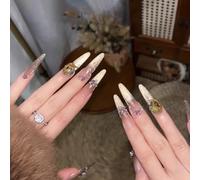 Set di Manicure Press-On Fatto a Mano - Unghie Finte Uniche, Riutilizzabili, Facili da Applicare, Unghie Press-On Adatte per Ogni Occasione(XS)