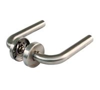 Set di maniglia con rosetta rotonda in acciaio inox per porte