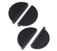 Set di maniglie a mezzaluna per anta dell'armadio, con maniglie a semicerchio spazzolate dorate da 96 mm, adatte per aggiornare le porte degli armadi di casa in armadi, librerie, cucine, ecc. (4, nero