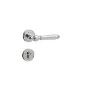 Set di maniglie for porte di lusso francesi divise in argento brillante, luce interna, semplice serratura magnetica silenziosa for camera da letto retrò(Model A standard configuration)