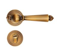 Set di Maniglie per Passaggio,Set di Serrature a Leva per Porta Interno Cuscinetto Silenzioso con Chiavi Serratura di Sicurezza (Antique Bronze A,Silent)