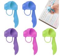 Set di maniglie per penna per bambini, con supporto per penna in silicone, 5 maniglie di correzione per l'apprendimento della scrittura, attrezzo ergonomico per la scrittura prescolare, lezioni a casa