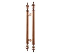 Set di Maniglie per Porta del fienile a Forma di H, antiruggine, antiche ed Eleganti, in Stile Europeo, con Finitura in Oro Rosa, per Interni ed Esterni, da 59 Pollici.