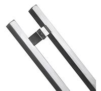 Set di maniglie per porta in acciaio inox, maniglia scorrevole su entrambi i lati, 120 cm, rettangolare, per uso commerciale, durevole ed elegante